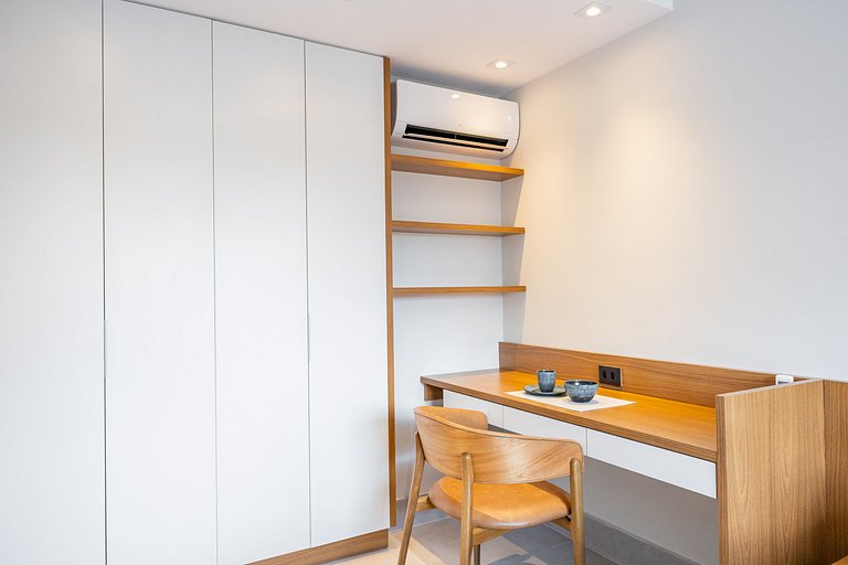 Sofisticado apê com 1 dormitório em Moema