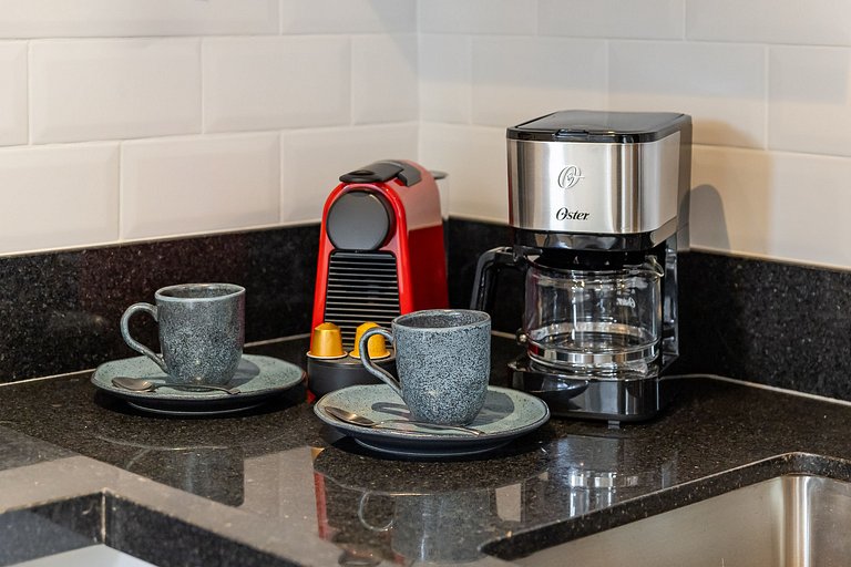 Sofisticado apê com 1 dormitório em Moema