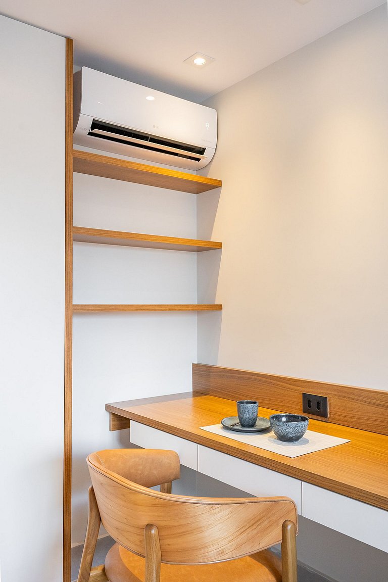 Sofisticado apê com 1 dormitório em Moema