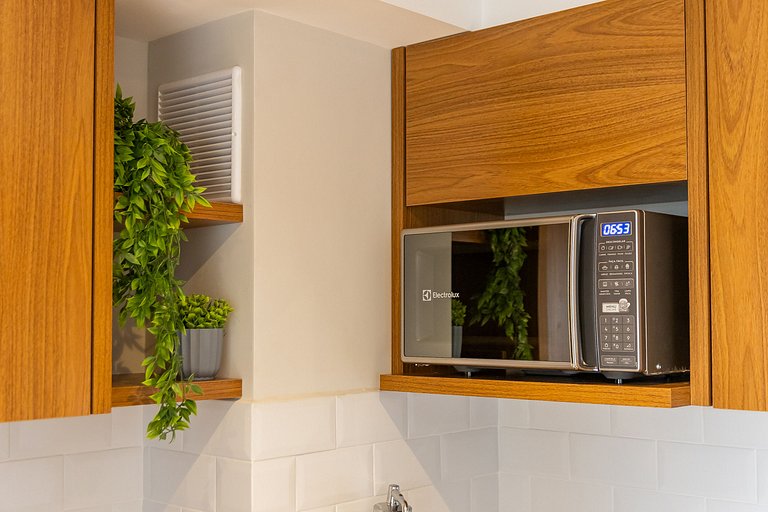 Sofisticado apê com 1 dormitório em Moema