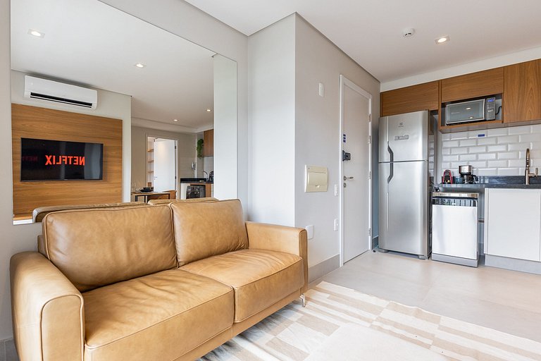 Apê Moderno com 1 quarto em Moema