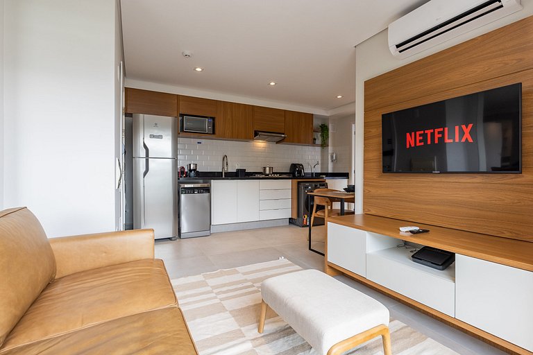 Apê Moderno com 1 quarto em Moema
