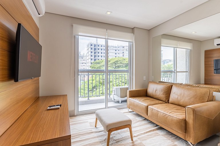 Apê Moderno com 1 quarto em Moema