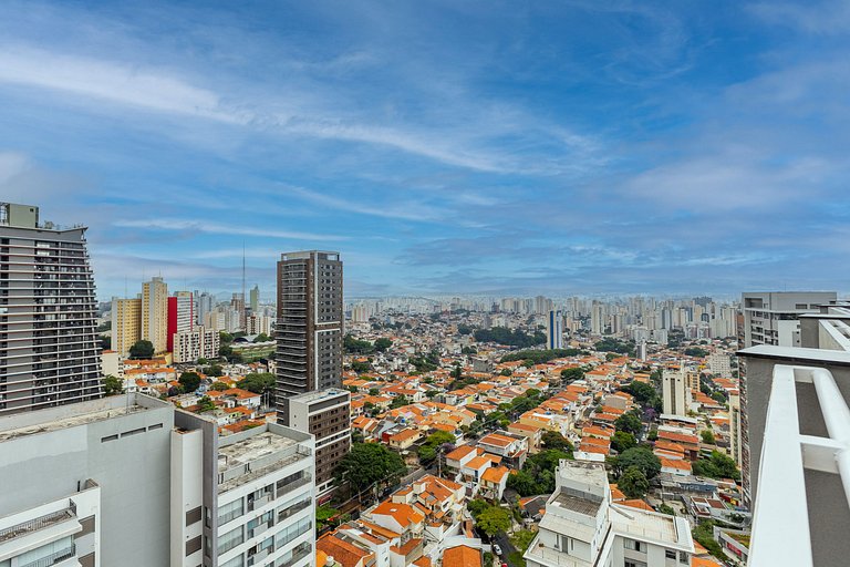 Studio Vila Madalena | Rooftop + Varanda + AC