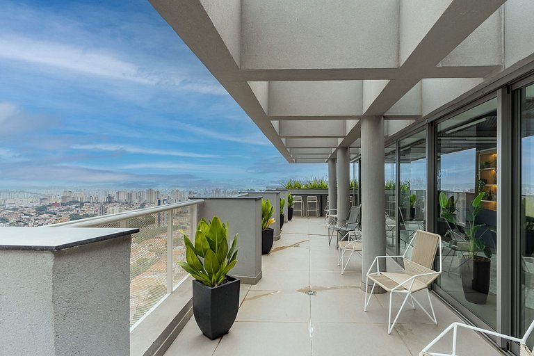 Studio Vila Madalena | Rooftop + Varanda + AC