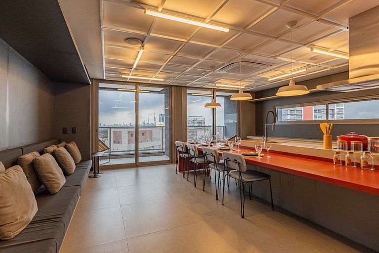 Studio Vila Madalena | Rooftop + Varanda + AC