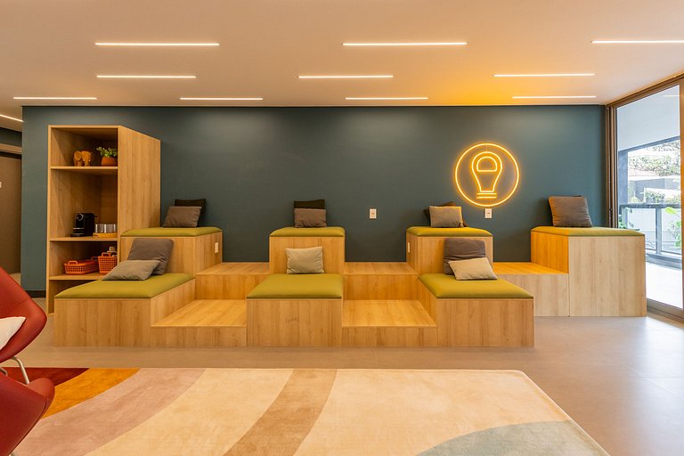 Studio Vila Madalena | Rooftop + Varanda + AC