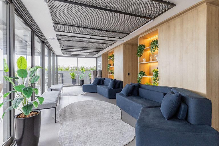 Studio Vila Madalena | Rooftop + Varanda + AC