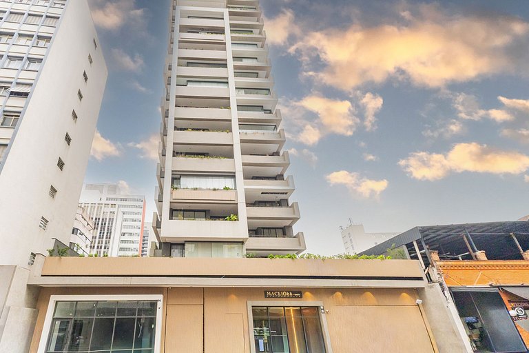 Studio moderno na Consolação próximo à Av Paulista