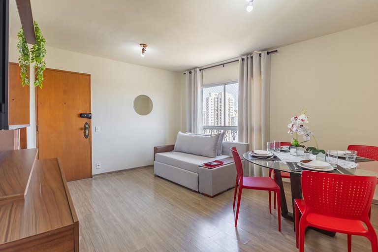 Apartamento espaçoso a 400m do Aeroporto Congonhas
