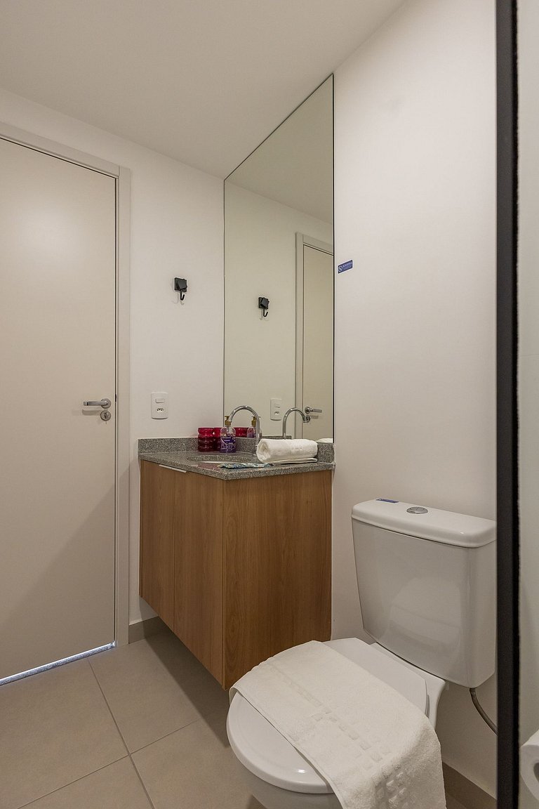 Moderno apartamento de 2 quartos em Moema