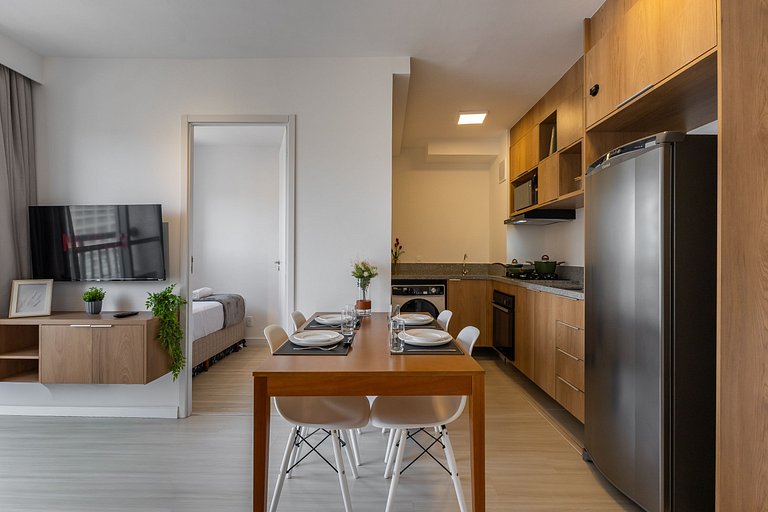 Moderno apartamento de 2 quartos em Moema