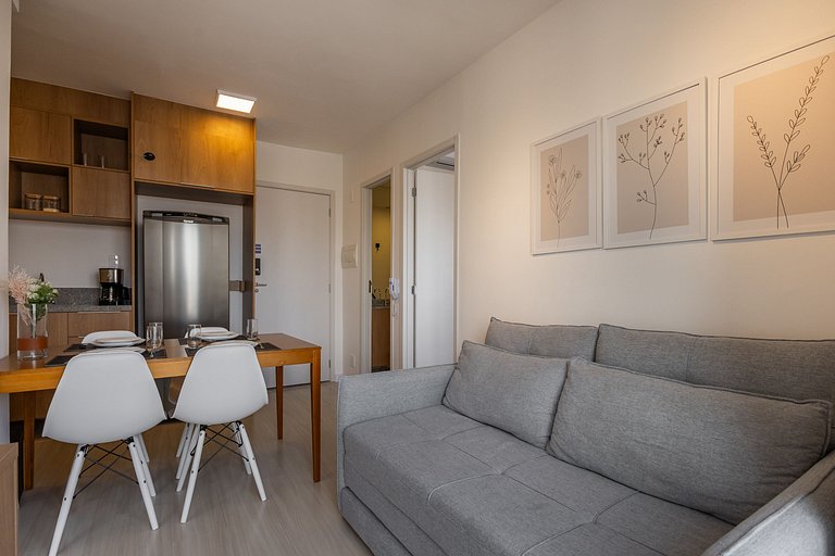 Moderno apartamento de 2 quartos em Moema