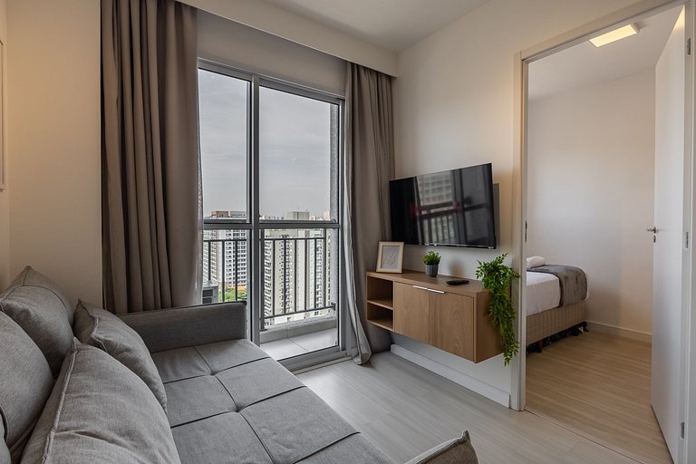 Moderno apartamento de 2 quartos em Moema