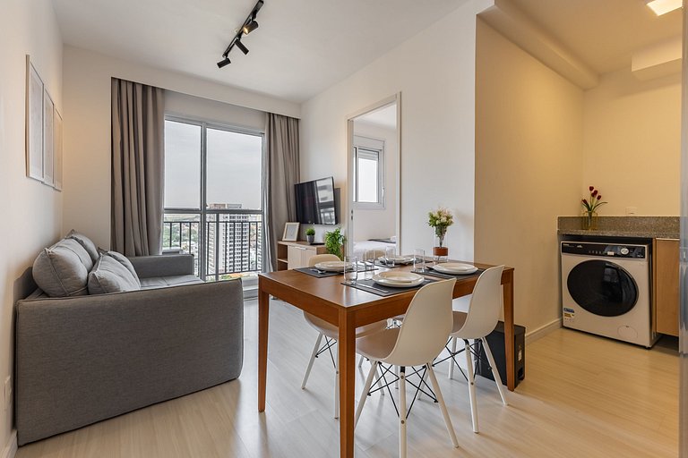 Moderno apartamento de 2 quartos em Moema