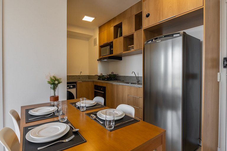 Moderno apartamento de 2 quartos em Moema