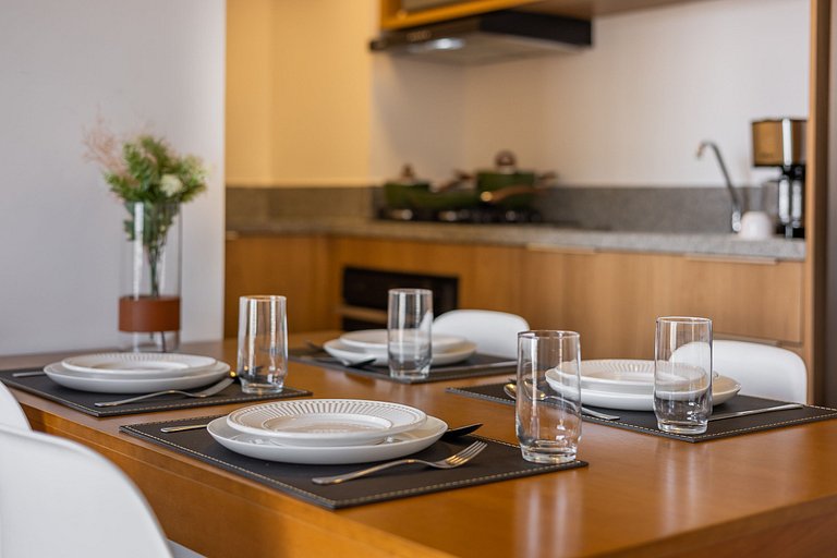 Moderno apartamento de 2 quartos em Moema