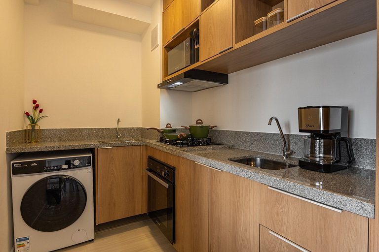 Moderno apartamento de 2 quartos em Moema