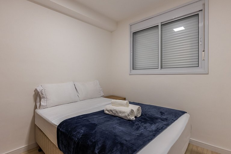 Moderno apartamento de 2 quartos em Moema