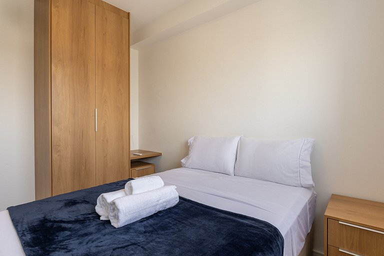 Moderno apartamento de 2 quartos em Moema