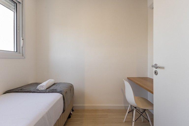 Moderno apartamento de 2 quartos em Moema