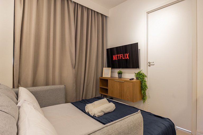 Moderno apartamento de 2 quartos em Moema