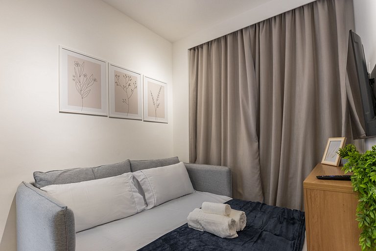 Moderno apartamento de 2 quartos em Moema