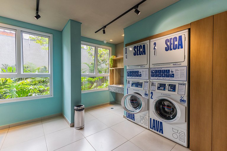 Moderno apartamento de 2 quartos em Moema