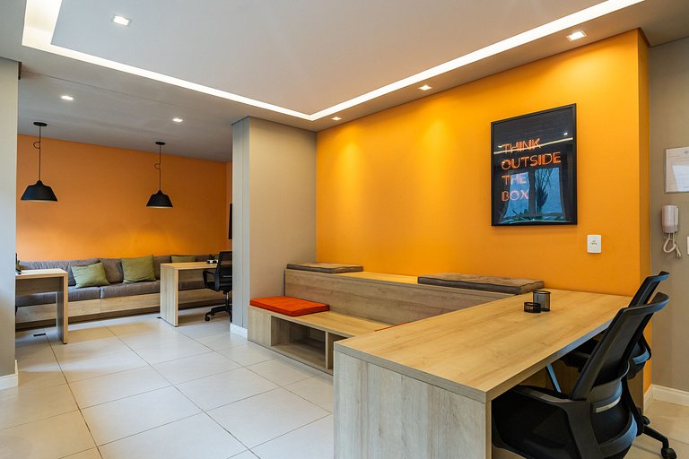 Moderno apartamento de 2 quartos em Moema
