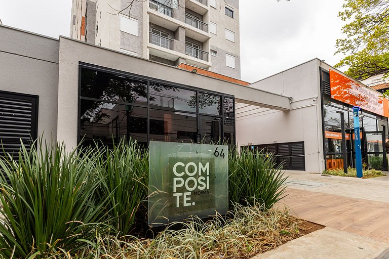 Moderno apartamento de 2 quartos em Moema