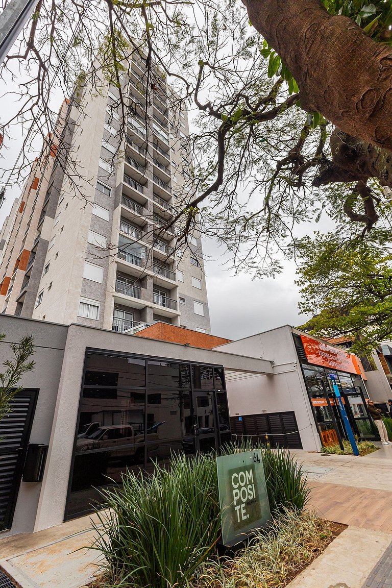 Moderno apartamento de 2 quartos em Moema