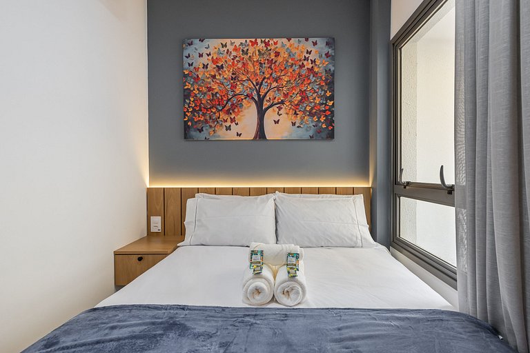 Belo Studio com AC com ótima localização Brooklin
