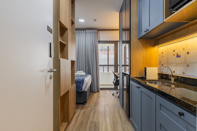 Belo Studio com AC com ótima localização Brooklin