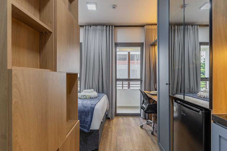 Belo Studio com AC com ótima localização Brooklin