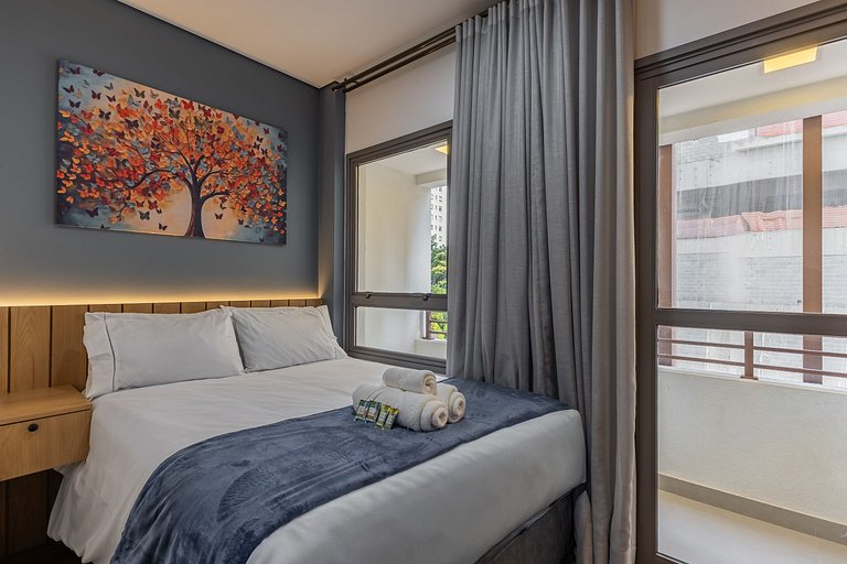 Belo Studio com AC com ótima localização Brooklin