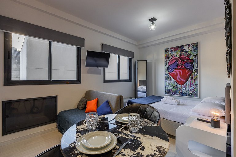 Studio moderno e confortável na Vila Olímpia