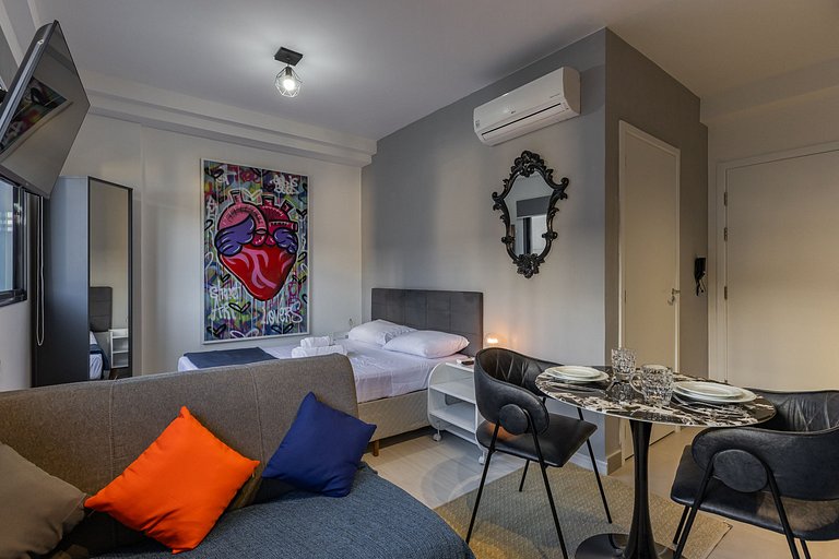 Studio moderno e confortável na Vila Olímpia