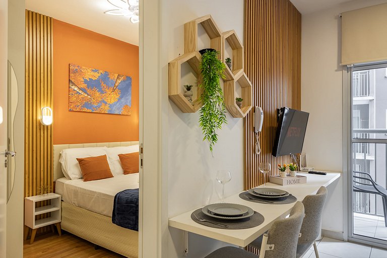 Confortável apê 1 quarto na Chácara Santo Antônio