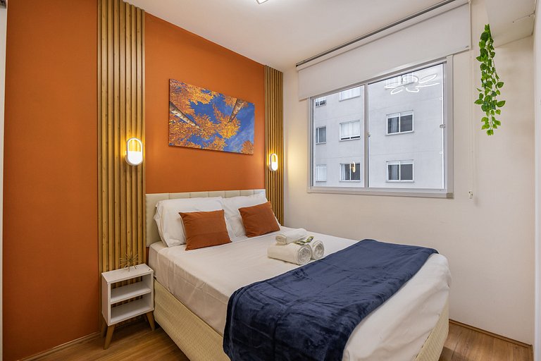 Confortável apê 1 quarto na Chácara Santo Antônio
