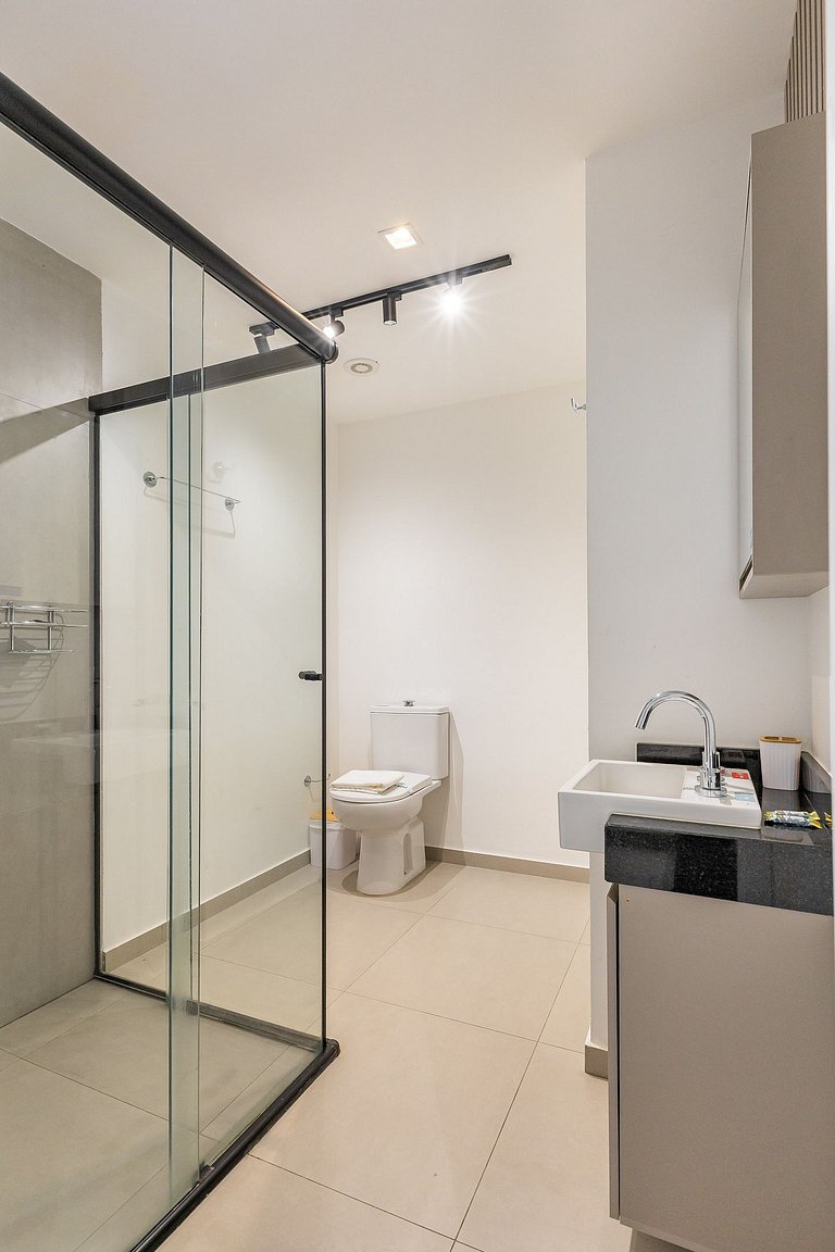 Elegante studio com varanda na Vila Clementino