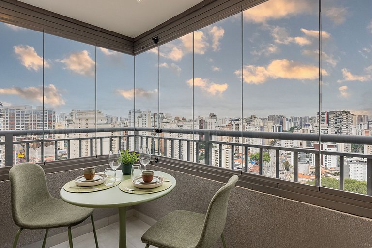 Apê na Vila Nova Conceição com Vista Incrível