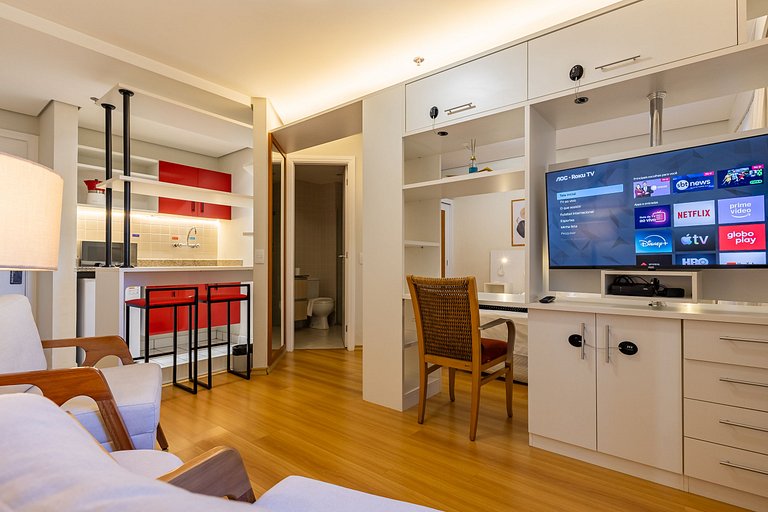 Flat Hotel Times Square Moema | Ibirapuera c/ vaga