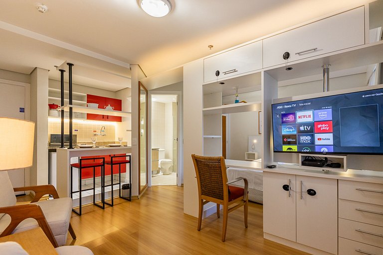 Flat Hotel Times Square Moema | Ibirapuera c/ vaga