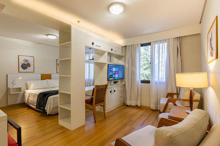 Flat Hotel Times Square Moema | Ibirapuera c/ vaga