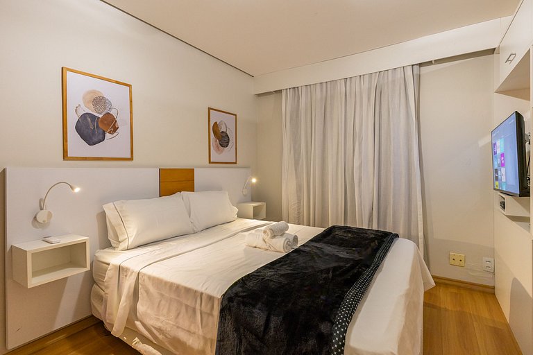 Flat Hotel Times Square Moema | Ibirapuera c/ vaga
