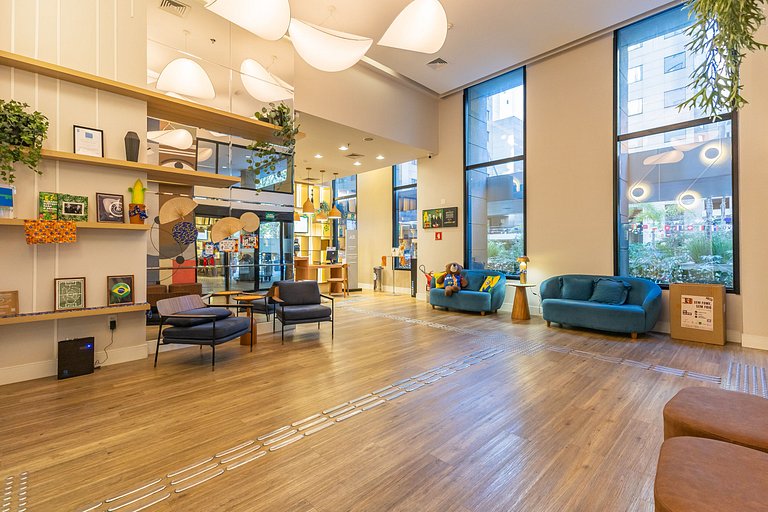 Flat Hotel Times Square Moema | Ibirapuera c/ vaga