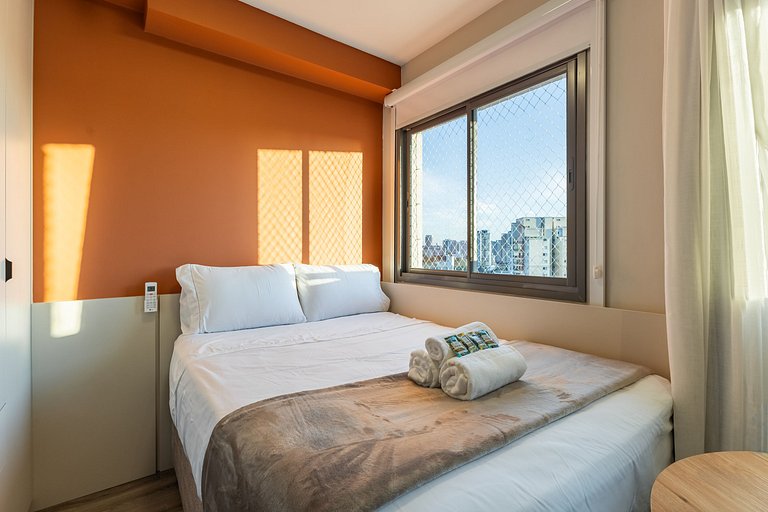 Moderno Studio no Brooklin | Piscina aquecida