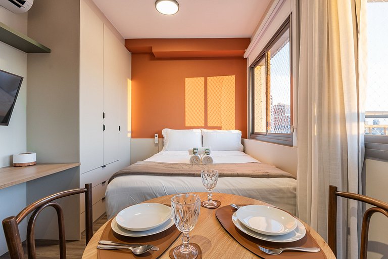 Moderno Studio no Brooklin | Piscina aquecida