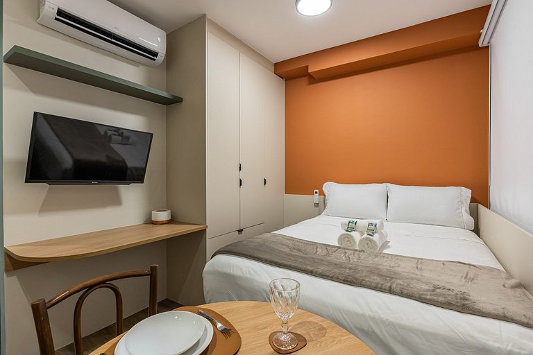 Moderno Studio no Brooklin | Piscina aquecida