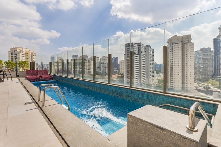 Moderno Studio no Brooklin | Piscina aquecida
